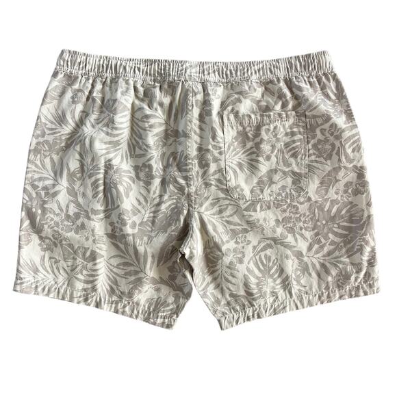 Create Unison Drawstring 6in Shorts Palm Leaf Gray men’s size 2XL - Picture 4 of 6